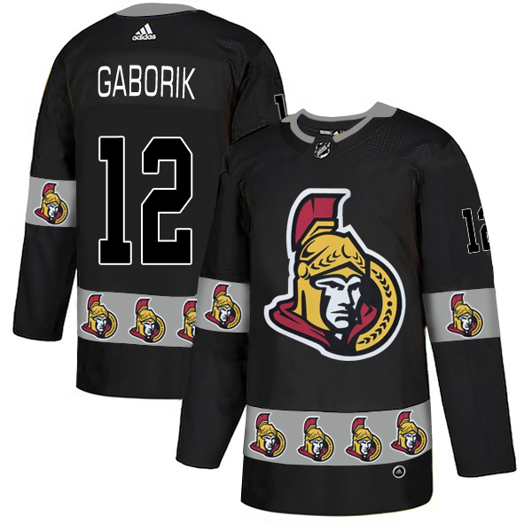 2018 NHL Men Ottawa Senators #12 Gaborik black jerseys